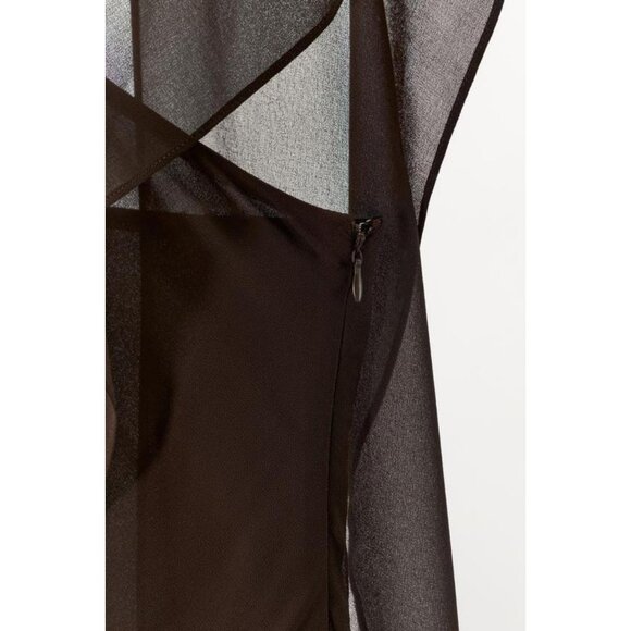 ZARA LIMITED EDITION ASYMMETRIC CAPE DRESS - Picture 7 of 7